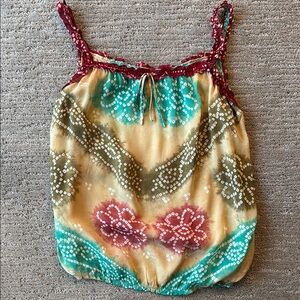 Aaayal Bohemian Silk Floral Tank Top France